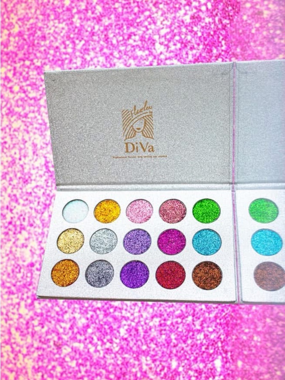 DiVa Glitter Eyeshadow Palette - Multicolor Shimmer Set